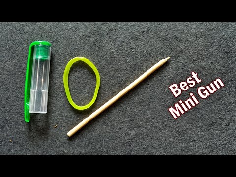 how to make gun with pen cap |how to make mini gun at home |how to make gun with pen and rubber
