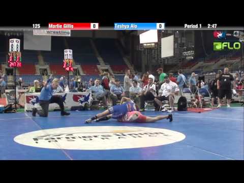 Junior WM 125 - Marlie Gillis (Michigan) vs. Teshya Alo (Hawaii)
