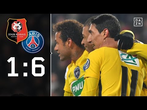 Rennes chancenlos gegen Paris Saint-Germain: Rennes - PSG 1:6 | Highlights | Coupe de France | DAZN