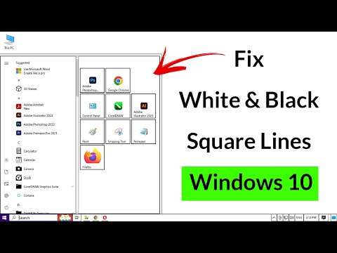 How to Fix White Background & Black Square Lines Issue Windows 10?