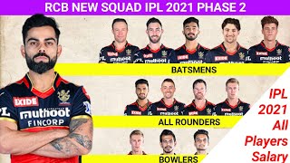 IPL 2021 - RCB Final Squad | Royal Challengers Bangalore New Team VIVO IPL 2021 | RCB Squad IPL 2021