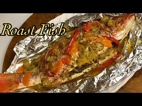 Callaloo Stuff Oven Roast Fish Jamaican Style