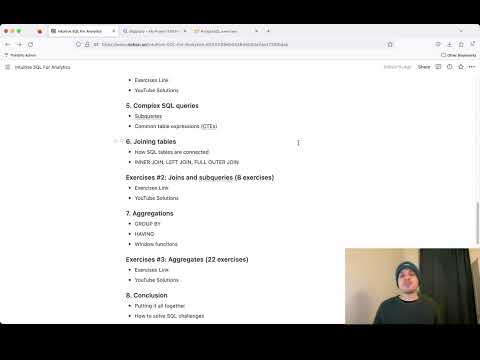 Intuitive SQL For Analytics | Syllabus & resources