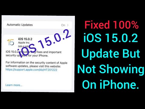 How to fix iOS 15.0.2 Update But not showing on iphone