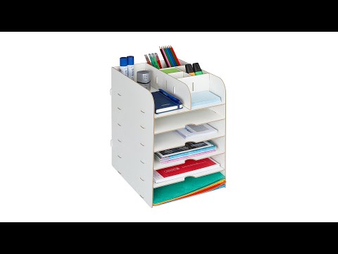 Schreibtisch Organizer mit Ablagefächern Weiß
