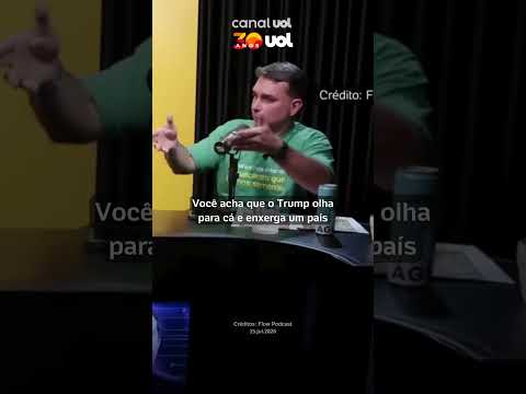 Flávio Bolsonaro diz que foi aos EUA para tentar “sensibilizar” Trump sobre tarifaços