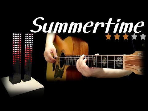 🔴SummertimeㅣJazz Fingerstyle Guitar TutorialㅣEasy FingerstyleㅣTabs ㅣ#YeelightFun #YeelightCube