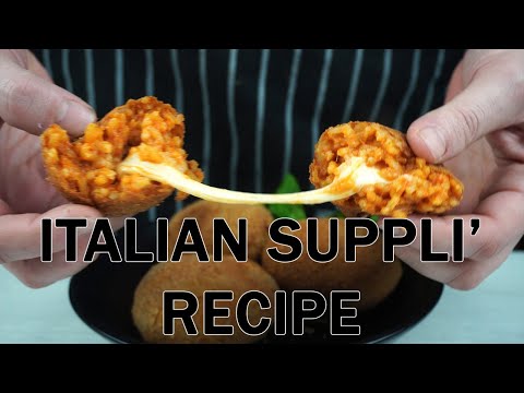Italian Suppli. an Italian Fried Rice Ball with an Heart of Melted Mozzarella