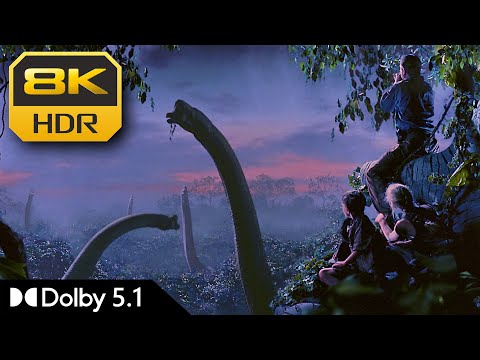 8K HDR • A Night With Brachiosauruses (Jurassic Park) • Dolby 5.1