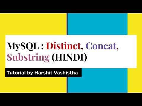 SQL DISTINCT CONCAT SUBSTRING