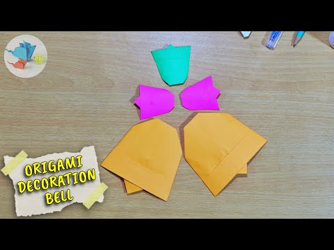 origami bell easy | origami decoration bell | paper bell | christmas bell diy