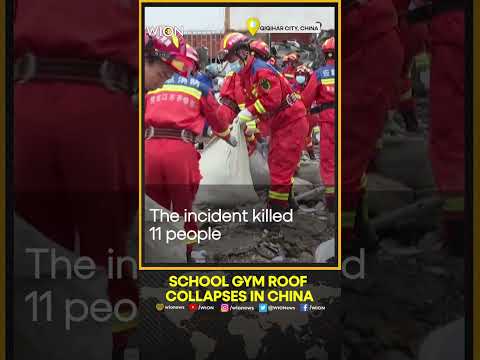 China school gymnasium roof collapses, kills 11