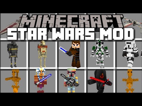 Minecraft STAR WARS MOD / FIGHT AND SURVIVE DARTH VADER LIGHTSABERS!! Minecraft Mods