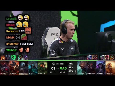 C9 vs MAD | 2021 MSI Rumble Day 1 | Twitch VOD with Chat