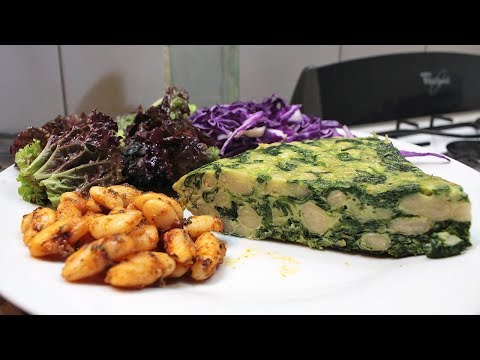 Tortilla de espinacas y alubias, receta muy fácil y rica! | Ideas & Sabores