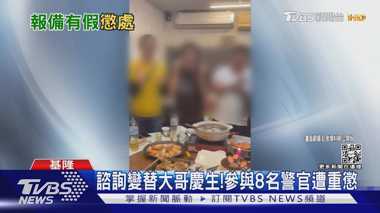 諮詢變替大哥慶生! 參與8名警官遭重懲