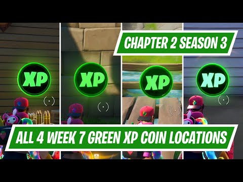 Week 7 - All 4 Green XP Coin Locations in Fortnite Chapter 2 Season 3