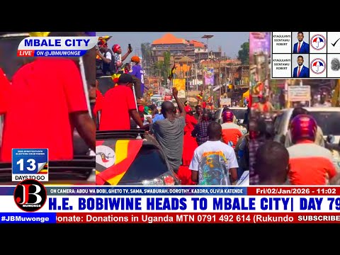 Current Situation in Mbale City, Streets Flooded to the Max with massive crowds Awaiting BobiWine