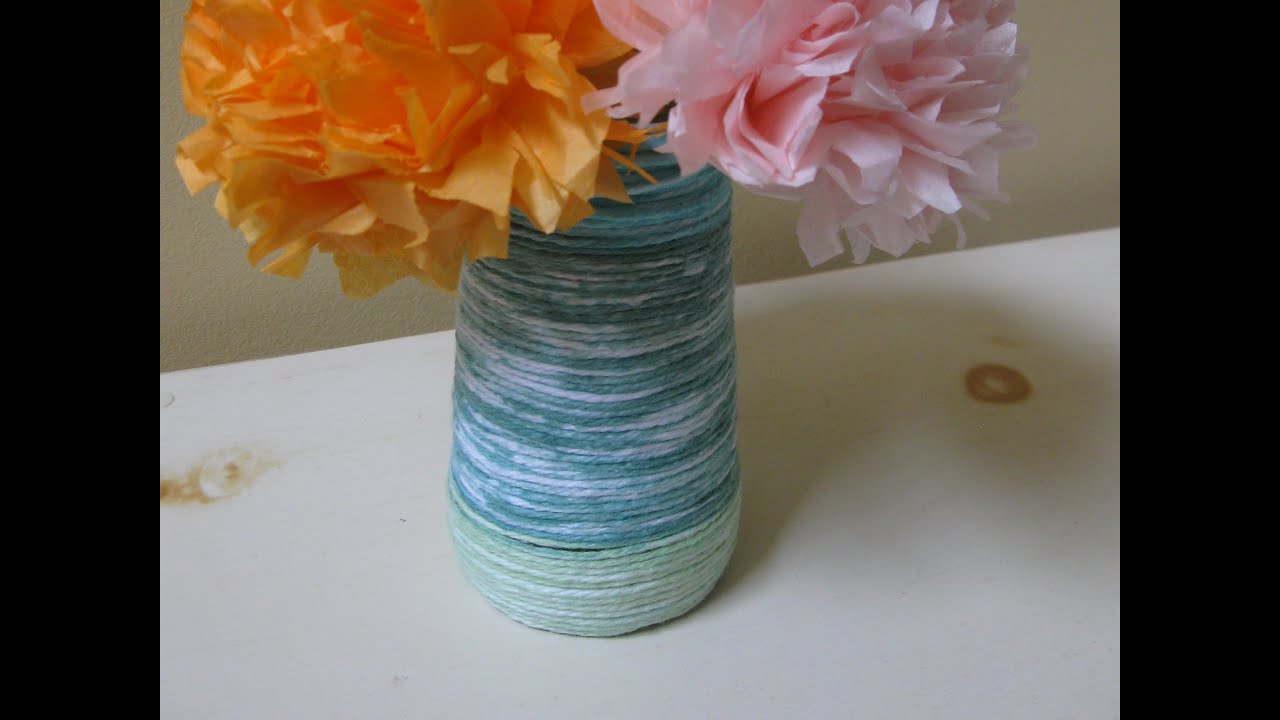 String Covered Vase Mother's Day Craft