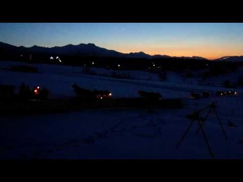 Niedzielny wieczór pod Tatrami  (Murzasichle, 29.01.2017)