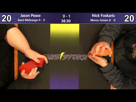 Jason Pease (Bant Midrange) vs Nick Foskaris (Mono Green) - Friday Night Standard 4/19/19