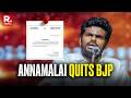 Republic Scoop Confirmed K Annamalai Resigns From BJP Party President Nitin Nabin Accepts Letter