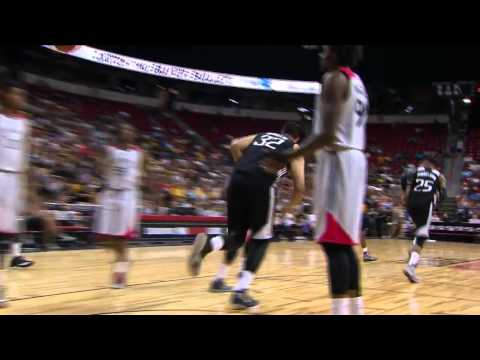 Sim Bhullar's Two handed Dunk   Kings vs Raptors   July 10, 2015   NBA Summer League