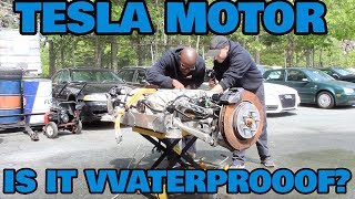 Can You Drown a Tesla Motor?