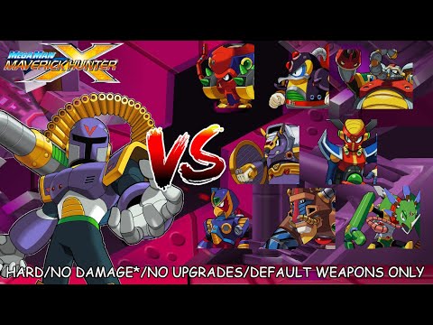 Mega Man Maverick Hunter X: All Bosses as VILE (Hard/No Damage*/No Upgrades/Default Weapons Only)