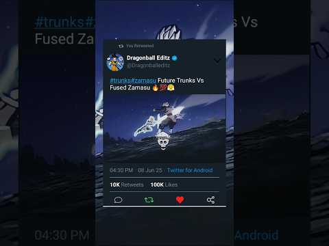 Future Trunks Vs Fused Zamasu 🔥🔥💯 subscribe for more videos #trunks #zamasu #anime#dbs