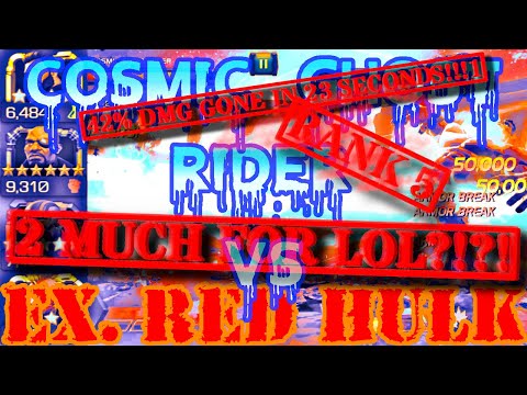 rANk 5 5 STAr COSMIC GHOST RIDER awaKened Vs LOL rEd HuLK 42% HEALTH gOne In 23 sECONDs - MCOC
