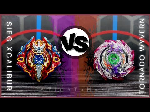 SIEG XCALIBUR.1.Ir vs TORNADO WYVERN.4G.At | ON REAL LIFE BEYBLADE STADIUM