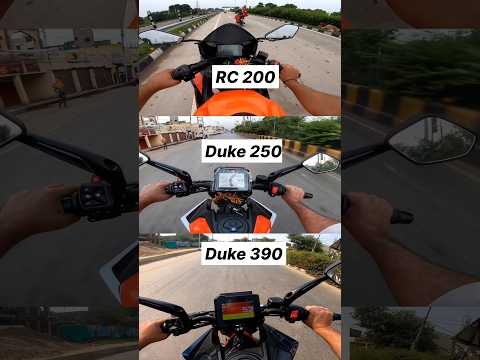 KTM RC 200 VS Duke 250 VS Duke 390 🔥 First Gear Challenge #shorts #duke390