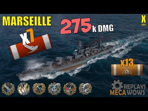 Marseille 7 Kills & 275k Damage | World of Warships Gameplay