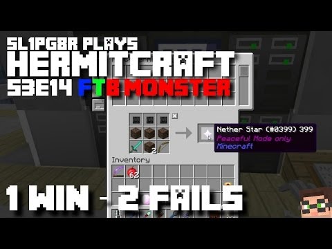 HermitCraft FTB Monster - 1 Win - 2 Fails ( Minecraft Feed The Beast Let's Play ) S3E14