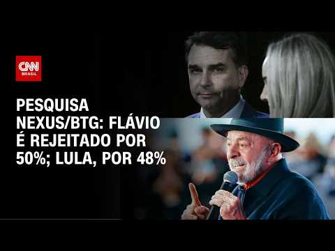 Nexus/BTG: 50% rejeitam votar em Flávio, enquanto 48%, em Lula; veja análise | CNN 360°