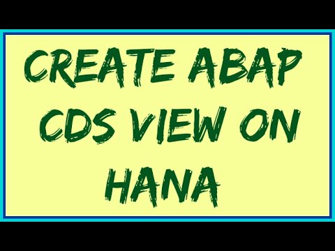 So erstellen Sie CDS-Ansichten in SAP HANA | CDS-Ansicht in SAP ABAP | ABAP-CDS-Ansicht | Hana-CD...