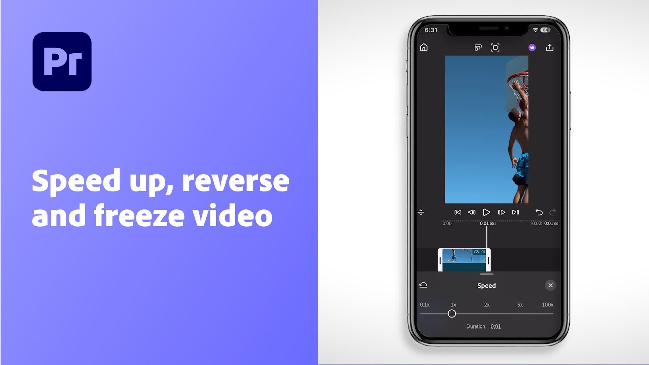 How to Slow Down, Reverse & Freeze Video in Premiere Mobile