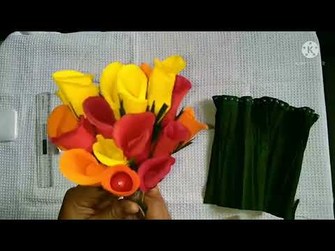 How to make Rose Bud Bouquet from crepe paper//paper flower.................