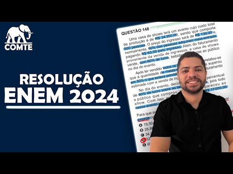 Questão 148 | Prova Verde ENEM 2024 | Uma casa de shows terá um evento cujo custo total de produção