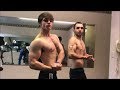 Ripped Muscle Stud Jamie Lifting, Arm Wrestling and Flexing With A Friend