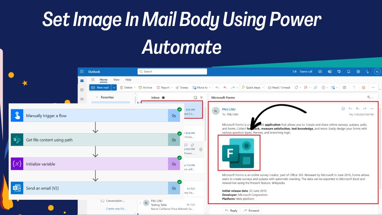 Power Automate Guide: Embedding Images in Email Body