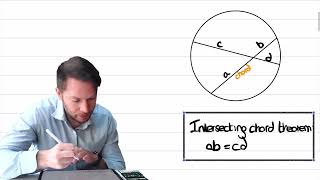 Download the video "Use the intersecting chord theorem to determine an unknown length (443a)"