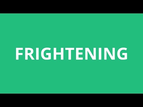 Part of a video titled How To Pronounce Frightening - Pronunciation Academy - YouTube