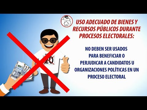 Uso adecuado de bienes y servicios en proceso electoral