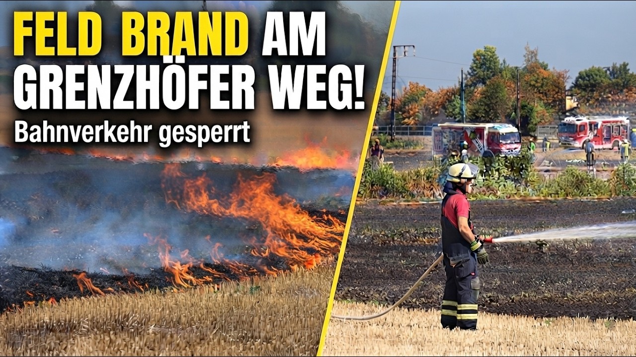 Vegetationsbrand in Heidelberg – Feuer greift auf Stoppelacker über