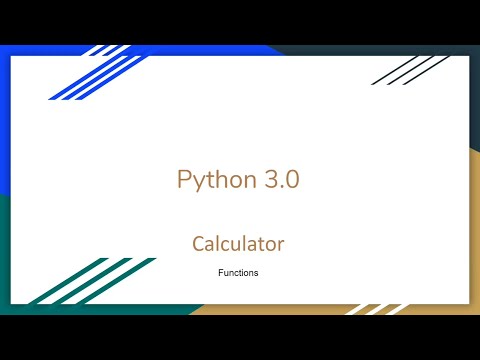 Python Tutorial Episode One Creating A Calculator Using Functions With Python 3 0