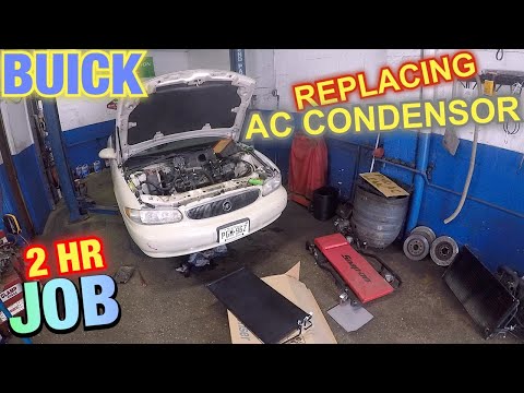 How to replace AC condenser on 2003 Buick  Remove radiator and ran to change AC condenser