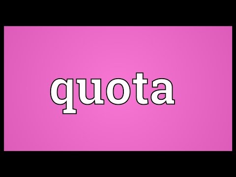 Quota Meaning