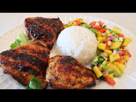 Grilled Cilantro Lime Chicken with Mango Avocado Salsa | Perfect For Mother's Day Dinner❗❗❗